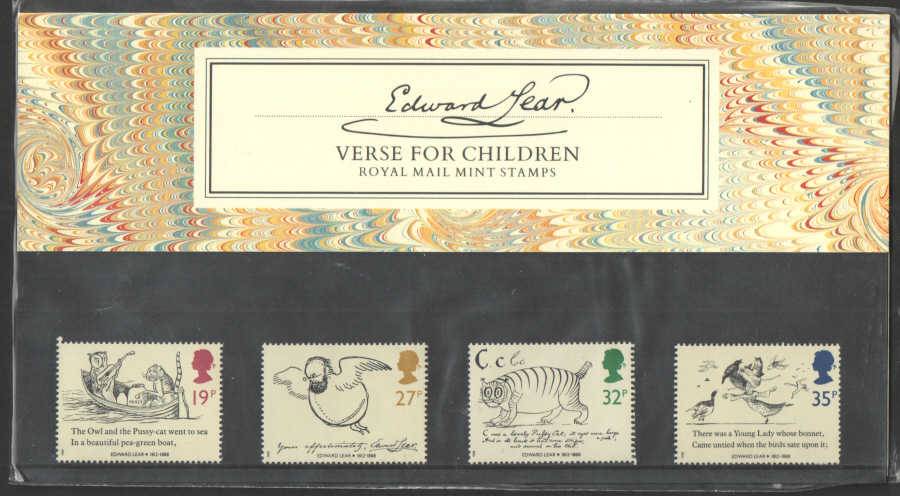 (image for) 1988 Edward Lear Royal Mail Presentation Pack 193